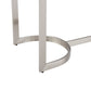 Finesse Decor Aristo Luxe Chrome Iron Metal Frame Faux Marble Top Console Table
