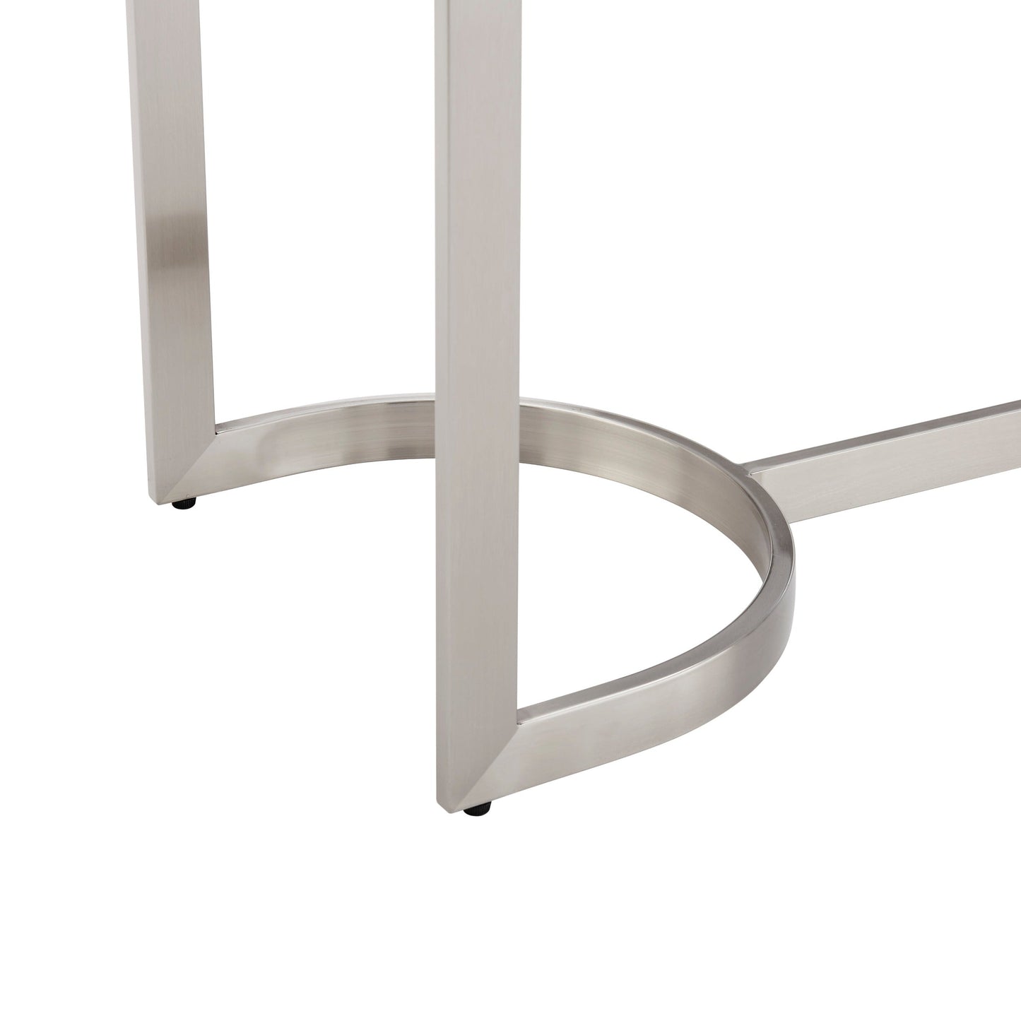 Finesse Decor Aristo Luxe Chrome Iron Metal Frame Faux Marble Top Console Table