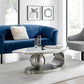 Finesse Decor Celestia Silver Marble Form Coffee Table