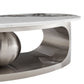 Finesse Decor Celestia Silver Marble Form Coffee Table