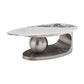 Finesse Decor Celestia Silver Marble Form Coffee Table