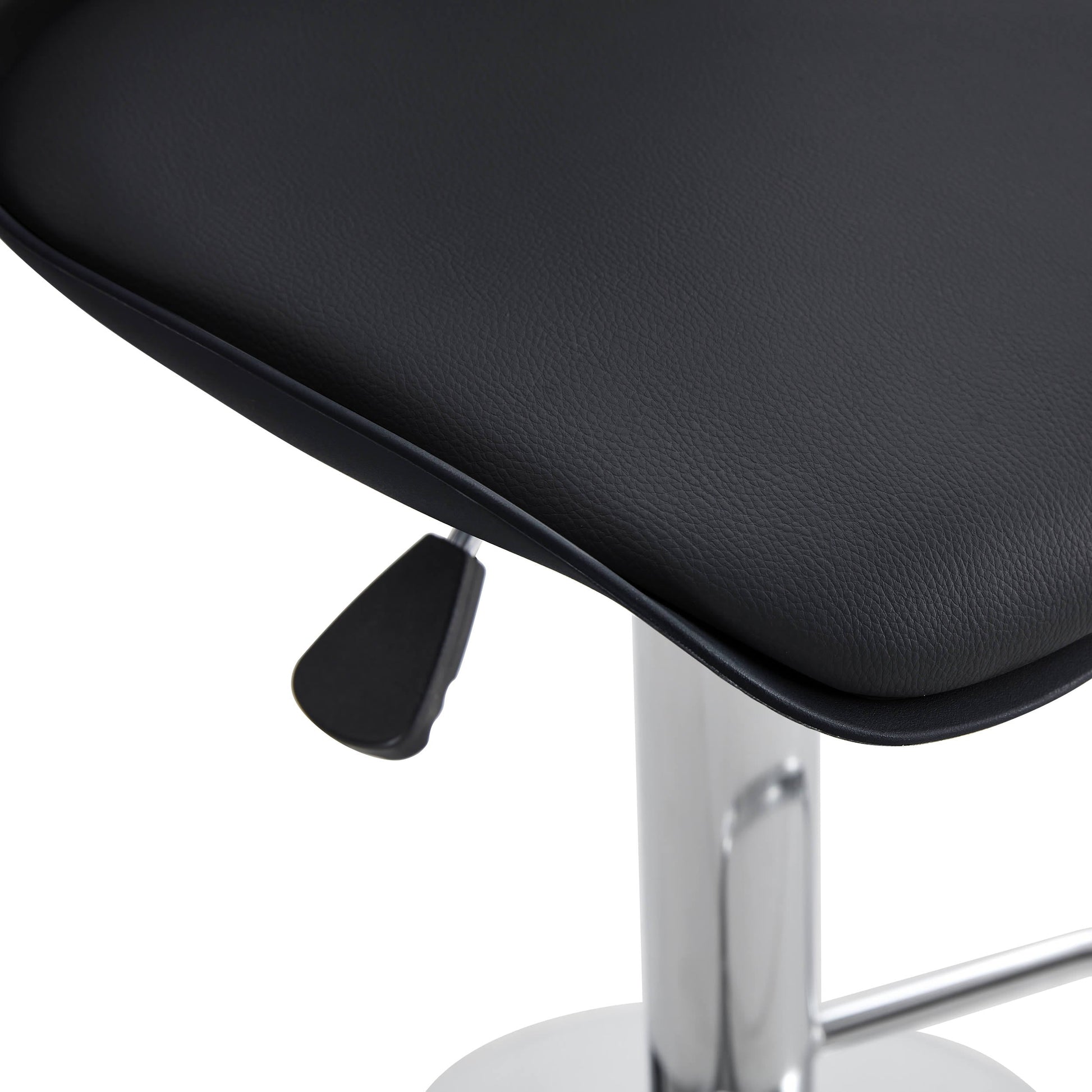 Finesse Decor Celestial Heights Black and Chrome Adjustable Bar Stool - Set of 2