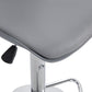 Finesse Decor Celestial Heights Gray and Chrome Adjustable Bar Stool - Set of 2