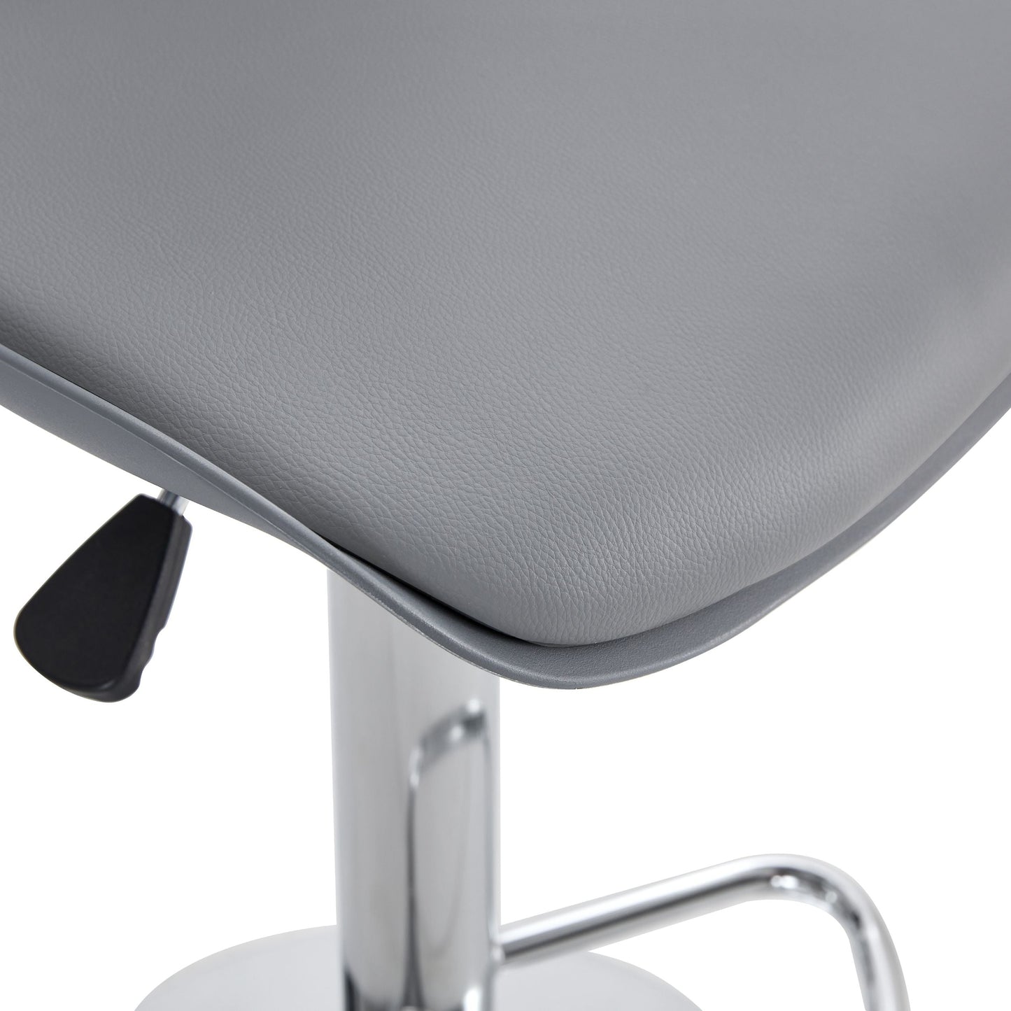 Finesse Decor Celestial Heights Gray and Chrome Adjustable Bar Stool - Set of 2
