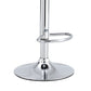Finesse Decor Celestial Heights Gray and Chrome Adjustable Bar Stool - Set of 2
