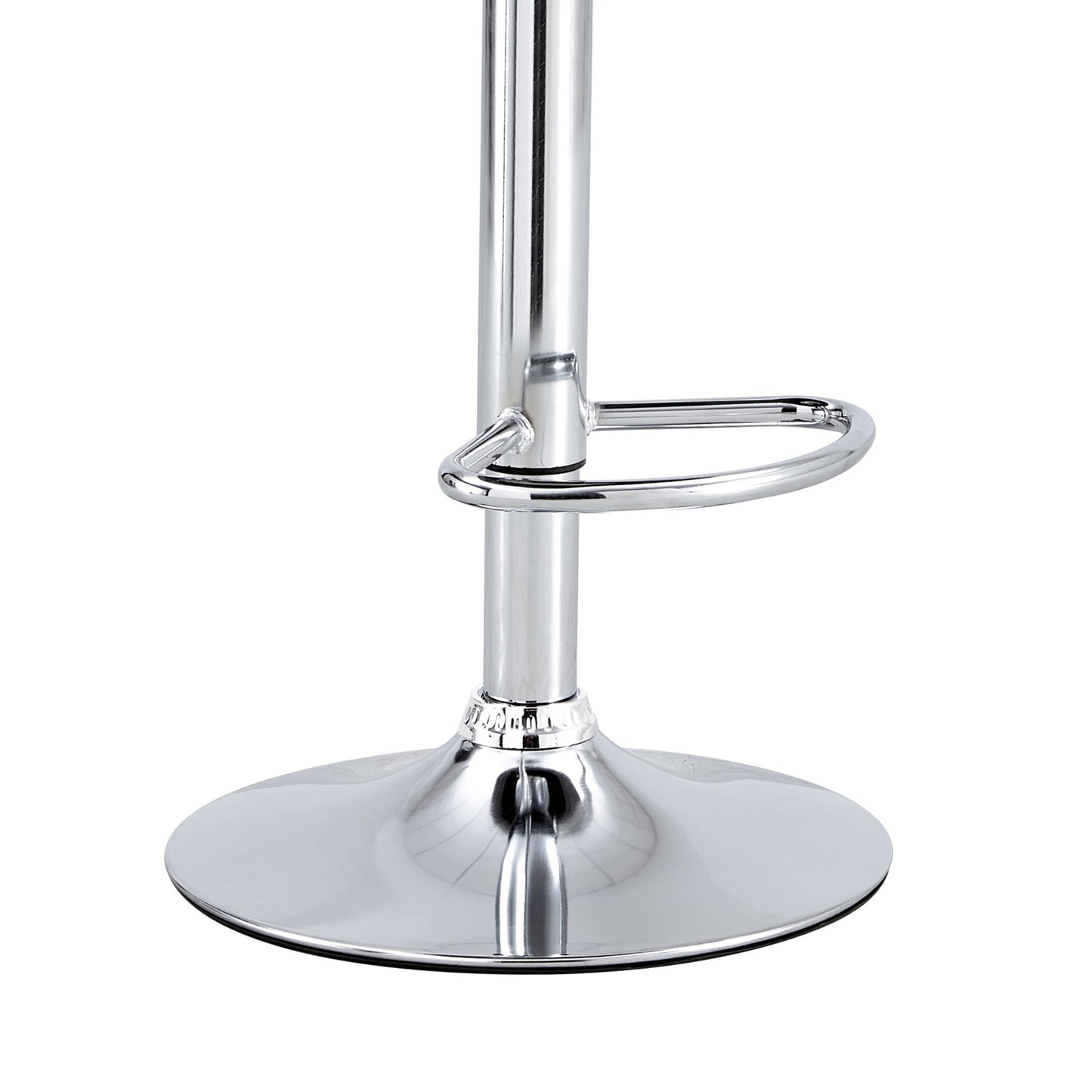 Finesse Decor Celestial Heights Gray and Chrome Adjustable Bar Stool - Set of 2