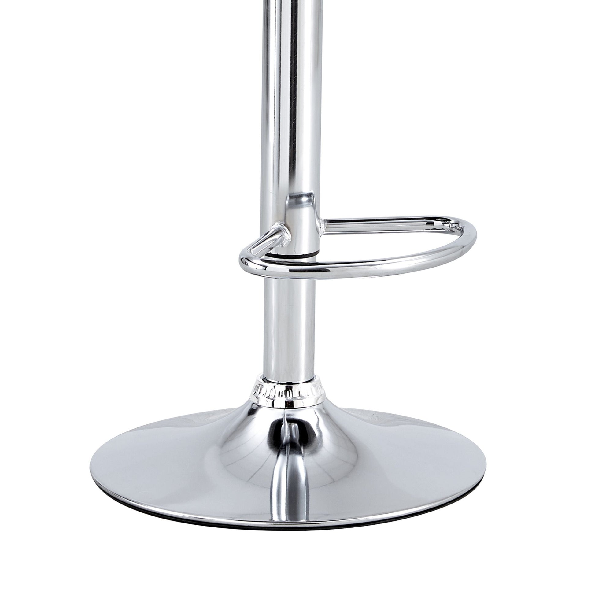 Finesse Decor Celestial Heights Gray and Chrome Adjustable Bar Stool - Set of 2