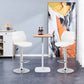 Finesse Decor Celestial Heights White and Chrome Adjustable Bar Stool - Set of 2