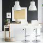 Finesse Decor Celestial Heights White and Chrome Adjustable Bar Stool - Set of 2