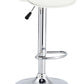 Finesse Decor Celestial Heights White and Chrome Adjustable Bar Stool - Set of 2
