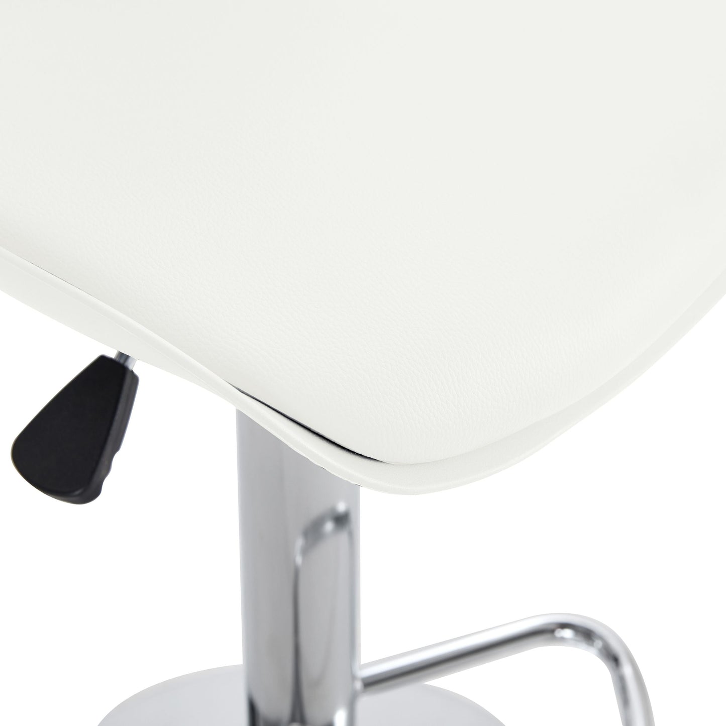 Finesse Decor Celestial Heights White and Chrome Adjustable Bar Stool - Set of 2