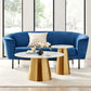 Finesse Decor Gilded Opulence Faux White Marble Top and Brushed Gold Base Duo Coffee Table