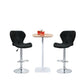 Finesse Decor Luxe Swivel Elegance Black and Chrome Bar Stool - Set of 2