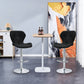 Finesse Decor Luxe Swivel Elegance Black and Chrome Bar Stool - Set of 2