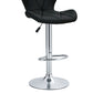 Finesse Decor Luxe Swivel Elegance Black and Chrome Bar Stool - Set of 2