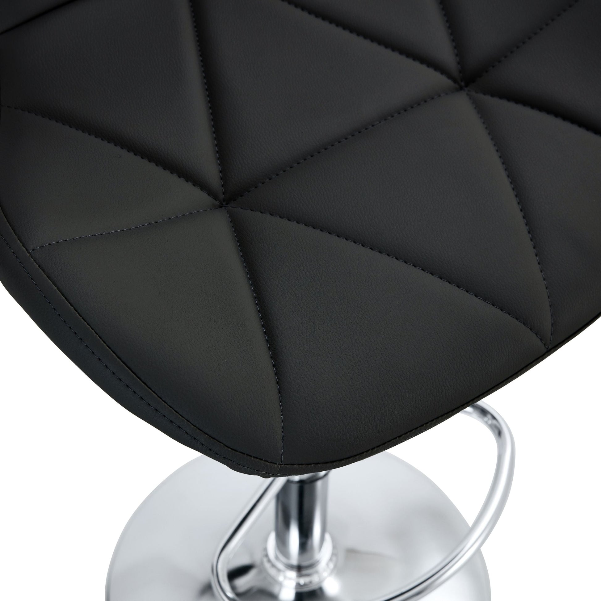 Finesse Decor Luxe Swivel Elegance Black and Chrome Bar Stool - Set of 2