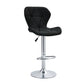 Finesse Decor Luxe Swivel Elegance Black and Chrome Bar Stool - Set of 2