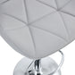 Finesse Decor Luxe Swivel Elegance Gray and Chrome Bar Stool - Set of 2