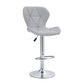 Finesse Decor Luxe Swivel Elegance Gray and Chrome Bar Stool - Set of 2