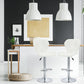 Finesse Decor Luxe Swivel Elegance White and Chrome Bar Stool - Set of 2