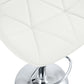 Finesse Decor Luxe Swivel Elegance White and Chrome Bar Stool - Set of 2