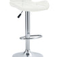 Finesse Decor Luxe Swivel Elegance White and Chrome Bar Stool - Set of 2