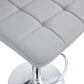 Finesse Decor Mirage Couture Gray and Chrome Bar Stool - Set of 2