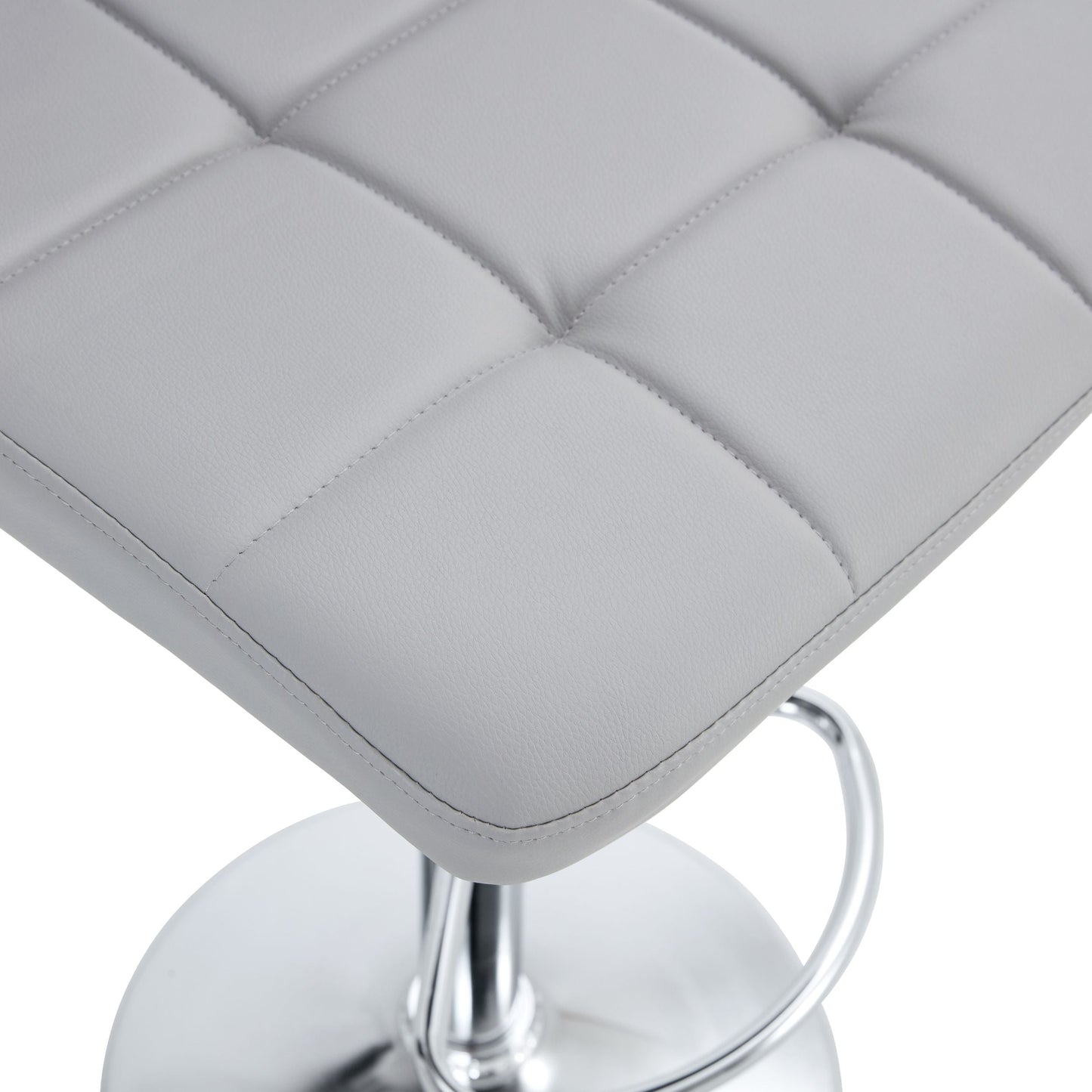 Finesse Decor Mirage Couture Gray and Chrome Bar Stool - Set of 2