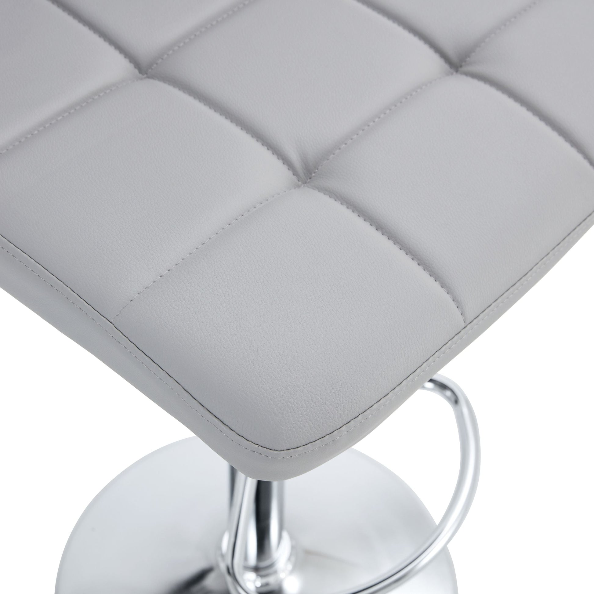 Finesse Decor Mirage Couture Gray and Chrome Bar Stool - Set of 2