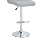 Finesse Decor Mirage Couture Gray and Chrome Bar Stool - Set of 2