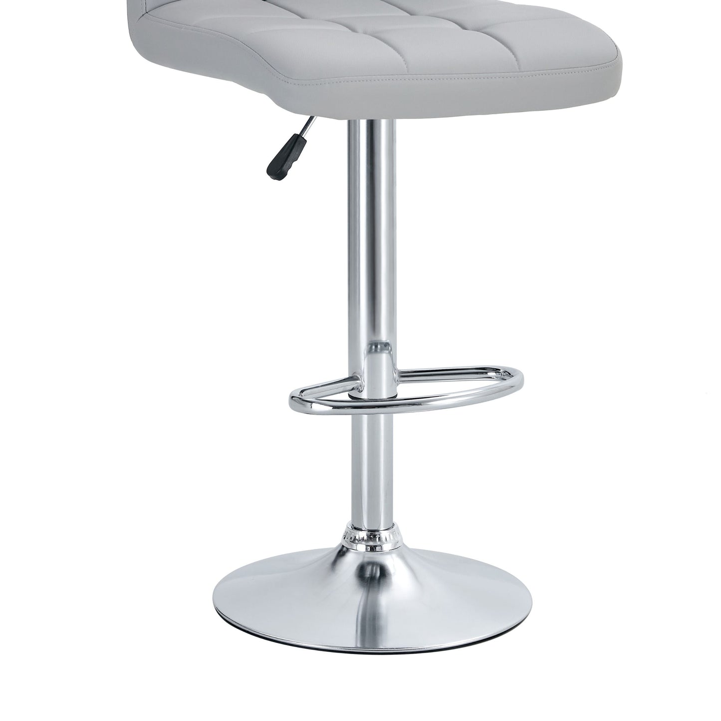 Finesse Decor Mirage Couture Gray and Chrome Bar Stool - Set of 2