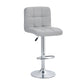 Finesse Decor Mirage Couture Gray and Chrome Bar Stool - Set of 2