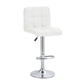 Finesse Decor Mirage Couture White and Chrome Bar Stool - Set of 2