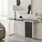 Finesse Decor Monolith Chic Black Marble Console Table