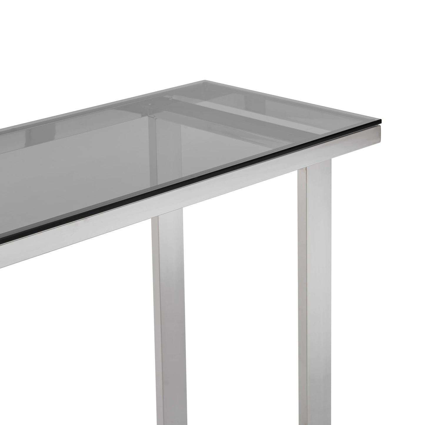Finesse Decor Monolith Chic Black Marble Console Table