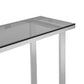 Finesse Decor Monolith Chic White and Black Marble Console Table