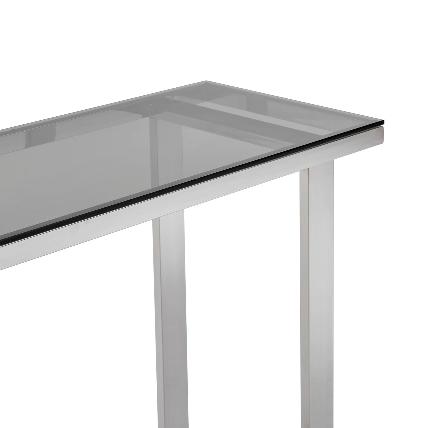 Finesse Decor Monolith Chic White and Black Marble Console Table
