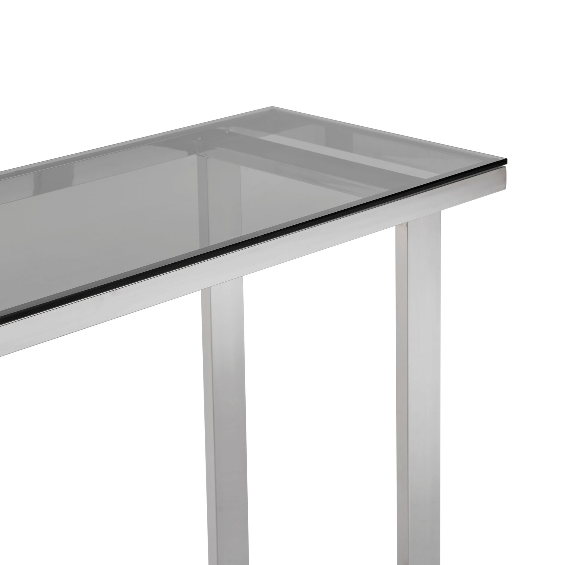 Finesse Decor Monolith Chic White and Black Marble Console Table