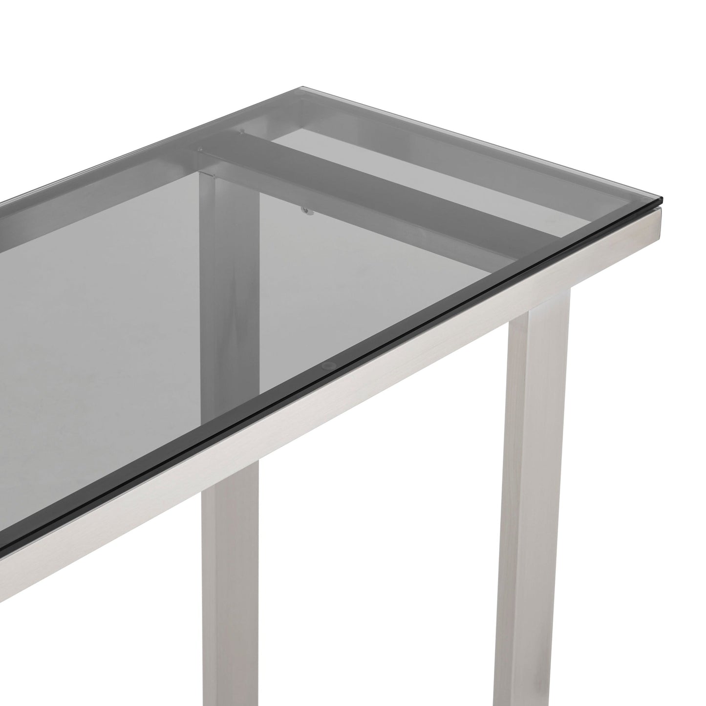 Finesse Decor Monolith Chic White and Black Marble Console Table