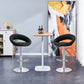Finesse Decor Opulent Orbit Chrome and Black Swivel Bar Stool - Set of 2