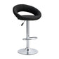 Finesse Decor Opulent Orbit Chrome and Black Swivel Bar Stool - Set of 2