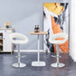 Finesse Decor Opulent Orbit Chrome and White Swivel Bar Stool - Set of 2