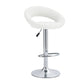 Finesse Decor Opulent Orbit Chrome and White Swivel Bar Stool - Set of 2