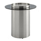 Finesse Decor Silver Twin Halo Marble Top Coffee Table Set