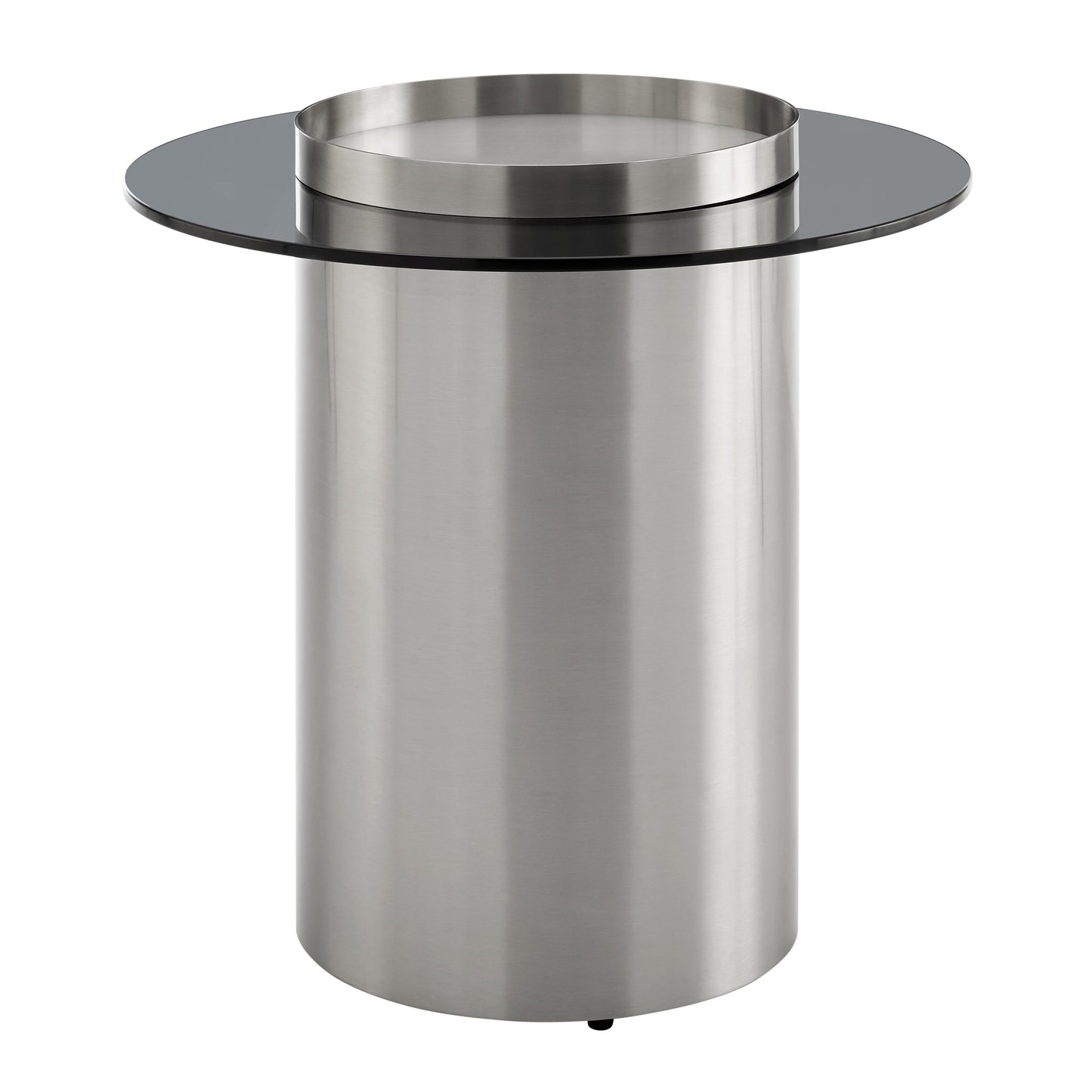 Finesse Decor Silver Twin Halo Marble Top Coffee Table Set