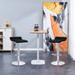 Finesse Decor Zenith Chrome Elegance Black Counter Stools - Set of 2