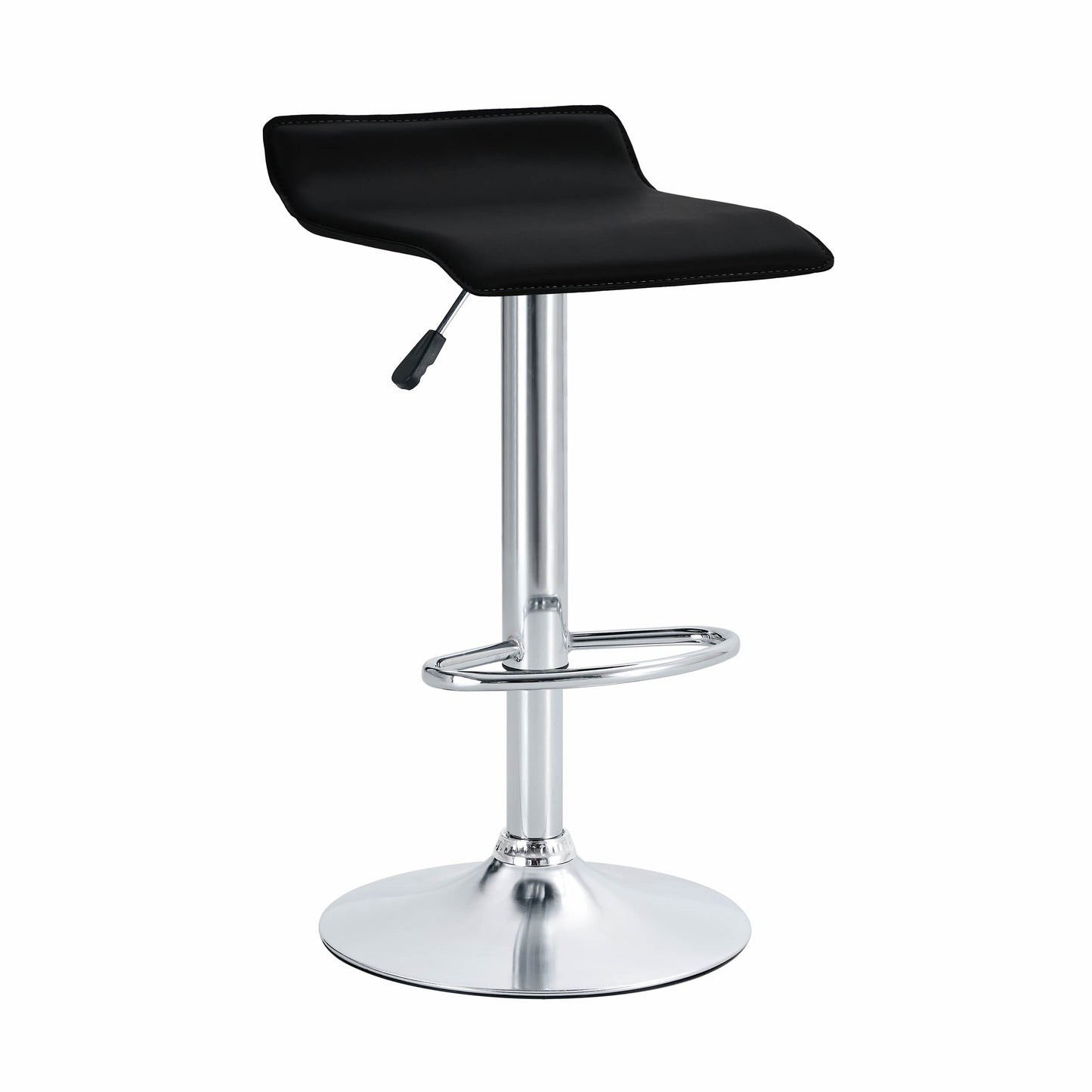 Finesse Decor Zenith Chrome Elegance Black Counter Stools - Set of 2