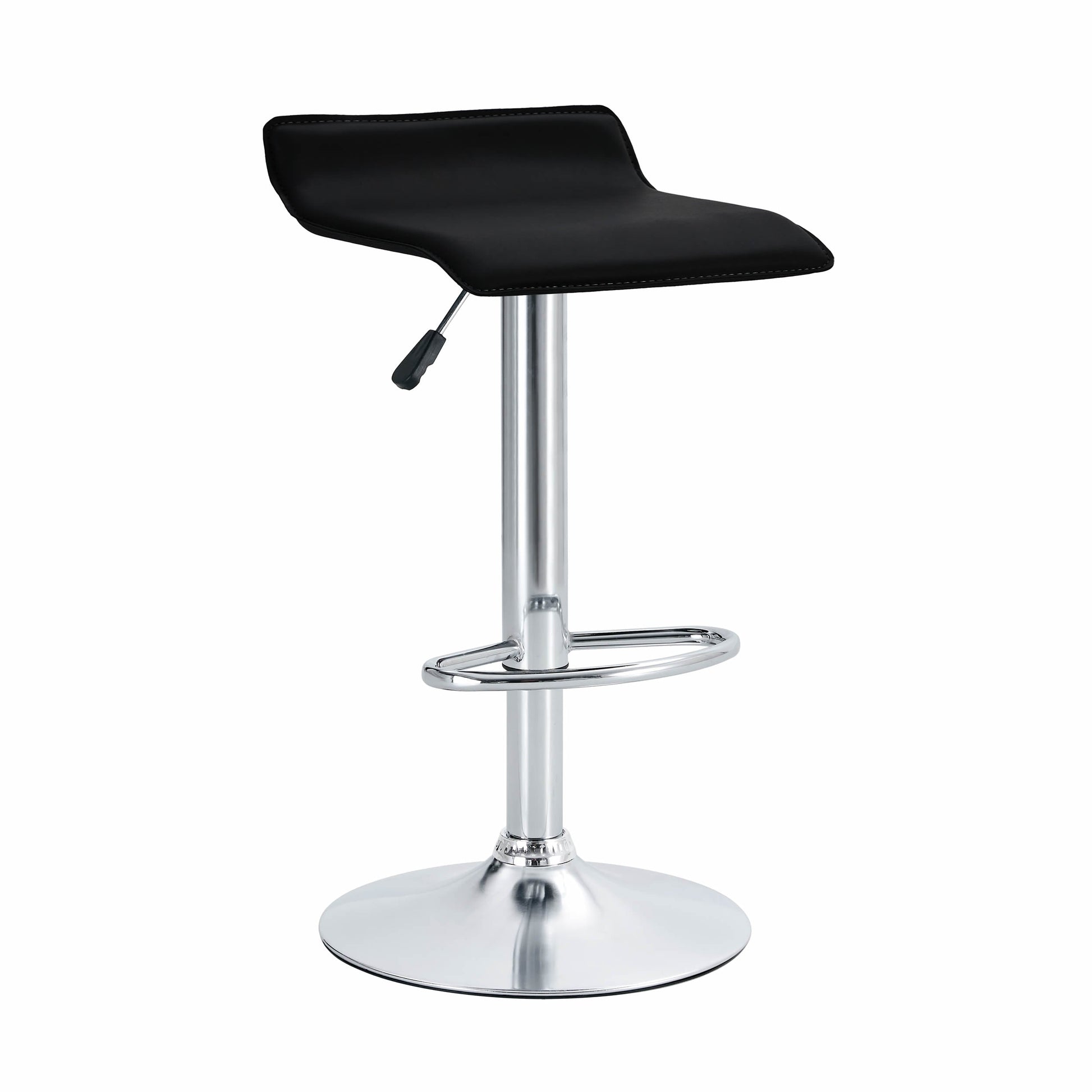 Finesse Decor Zenith Chrome Elegance Black Counter Stools - Set of 2