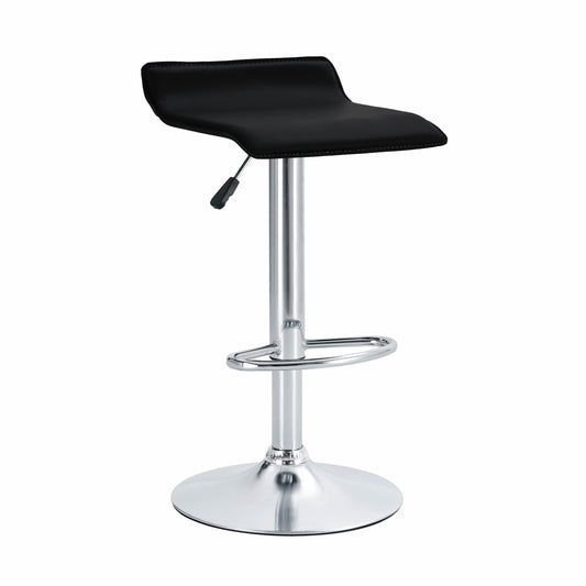Finesse Decor Zenith Chrome Elegance Black Counter Stools - Set of 2