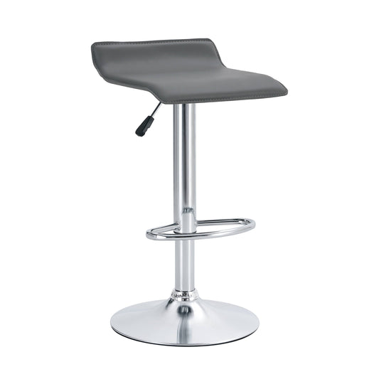 Finesse Decor Zenith Chrome Elegance Gray Counter Stools - Set of 2
